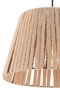 Opviq Lámpara de Araña Cone Jute Crema Metal y Yute, Tamaño Pantalla 30x30cm, Altura 65cm, Casquillo E27 Max 40W